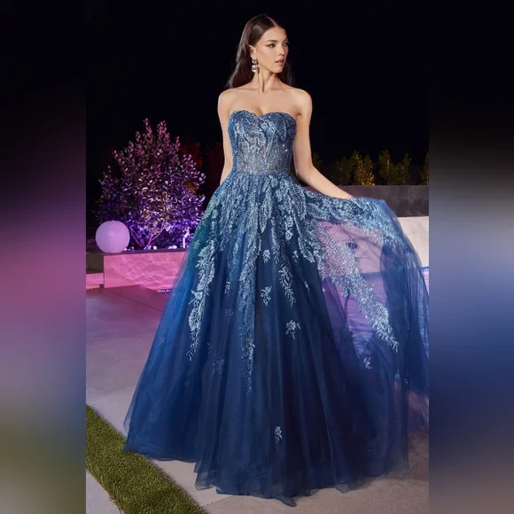 COPY - Gold/violet purple formal dress, blue,green,pink strapless long  beaded b